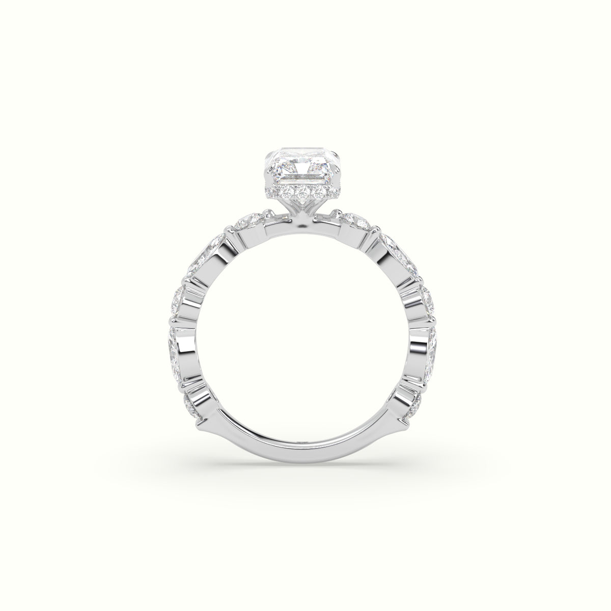 The Laura Radiant Cut 4 Prong Diamond Engagement Ring