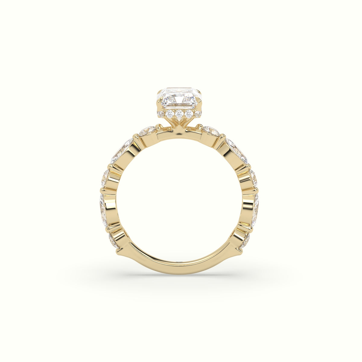 The Laura Radiant Cut 4 Prong Diamond Engagement Ring