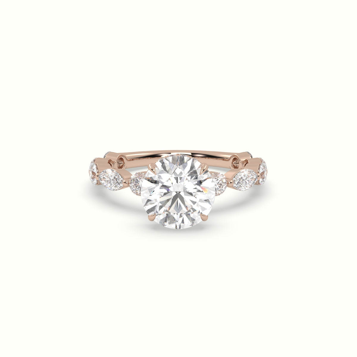 The Laura Round Cut 4 Prong Diamond Engagement Ring