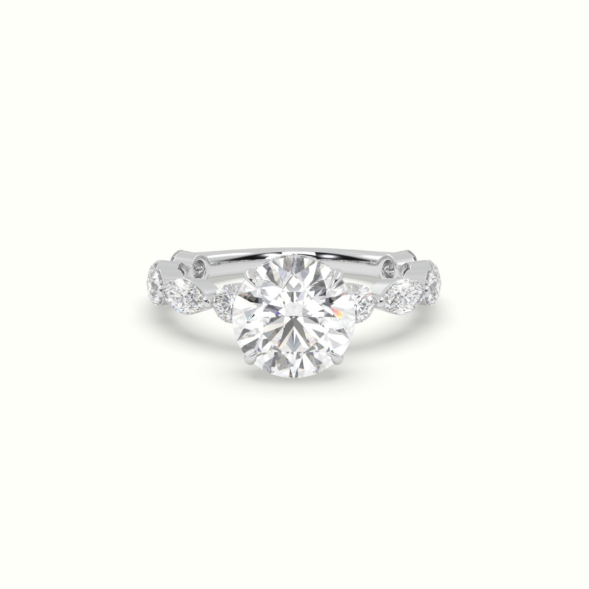 The Laura Round Cut 4 Prong Diamond Engagement Ring