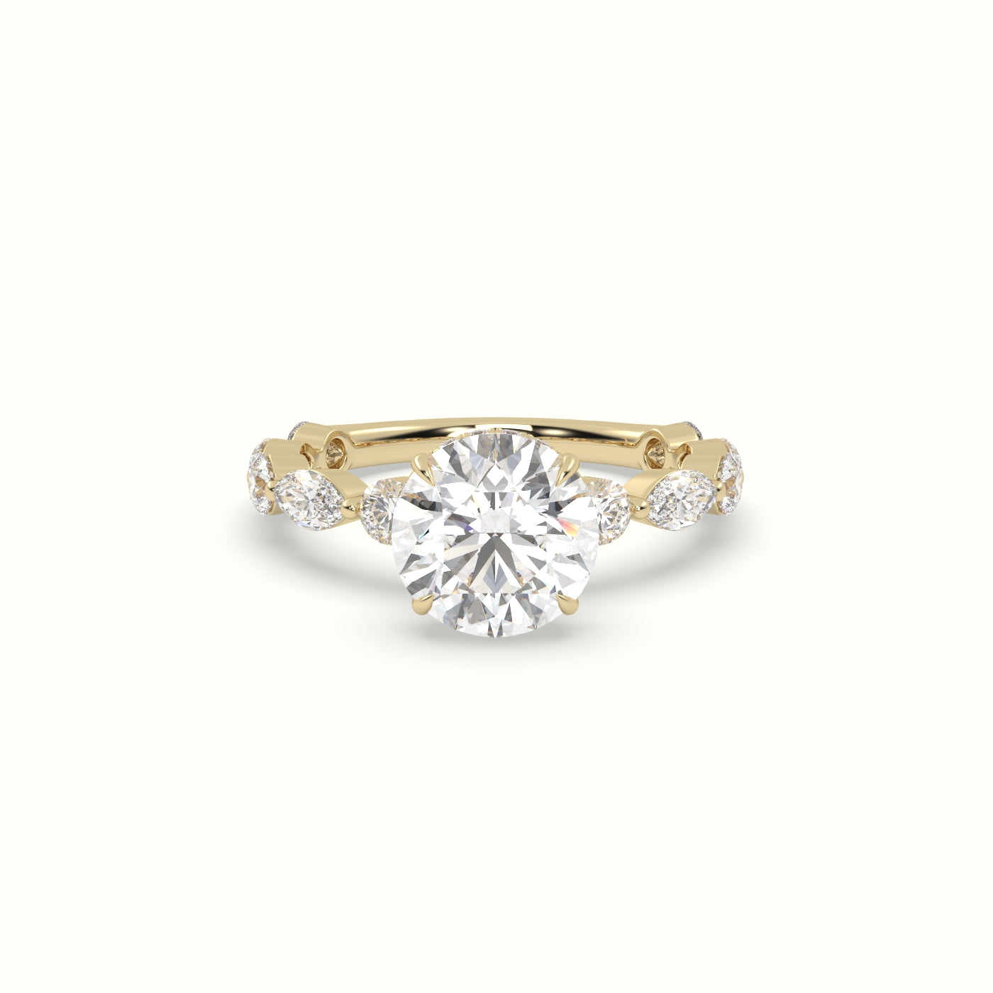 The Laura Round Cut 4 Prong Diamond Engagement Ring