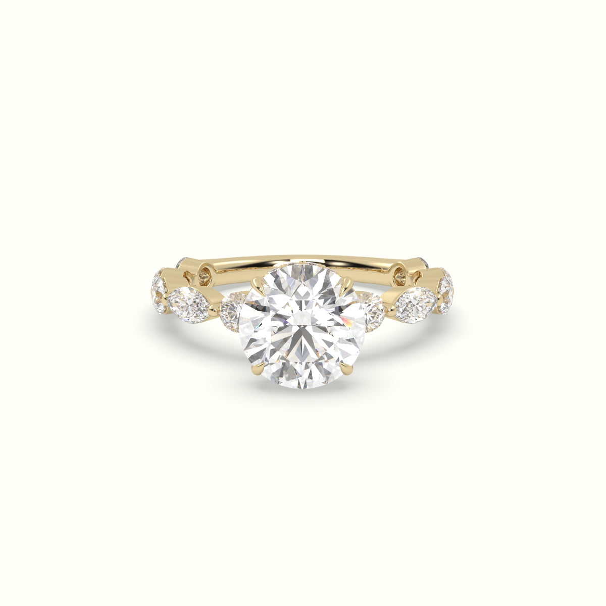 The Laura Round Cut 4 Prong Diamond Engagement Ring