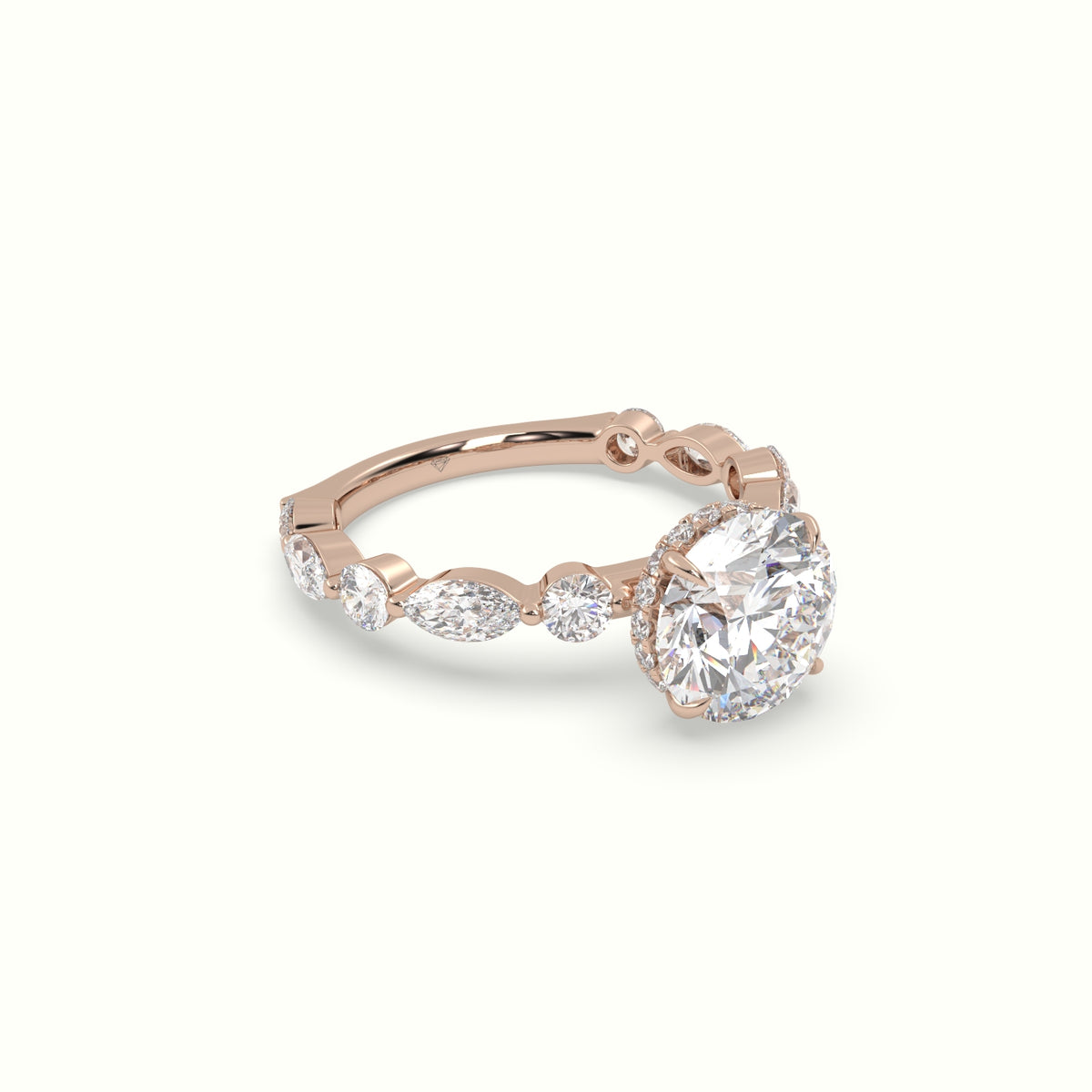 The Laura Round Cut 4 Prong Diamond Engagement Ring