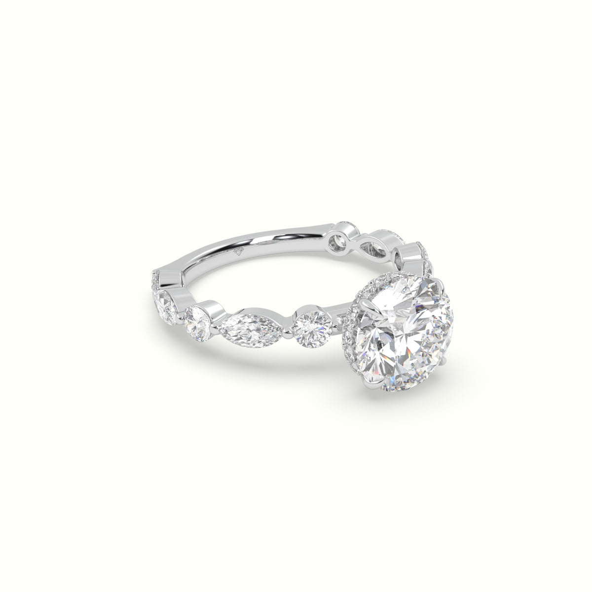 The Laura Round Cut 4 Prong Diamond Engagement Ring