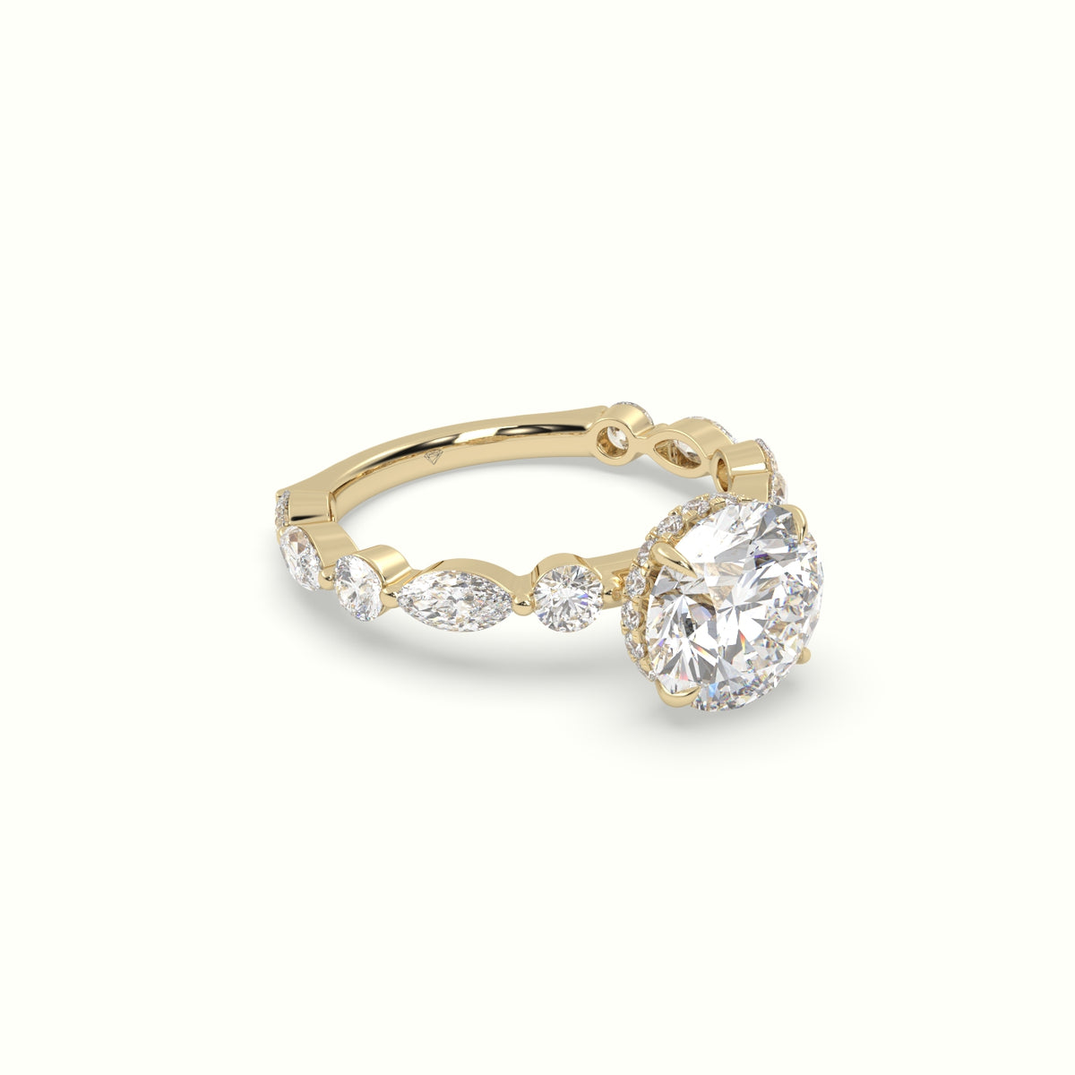 The Laura Round Cut 4 Prong Diamond Engagement Ring