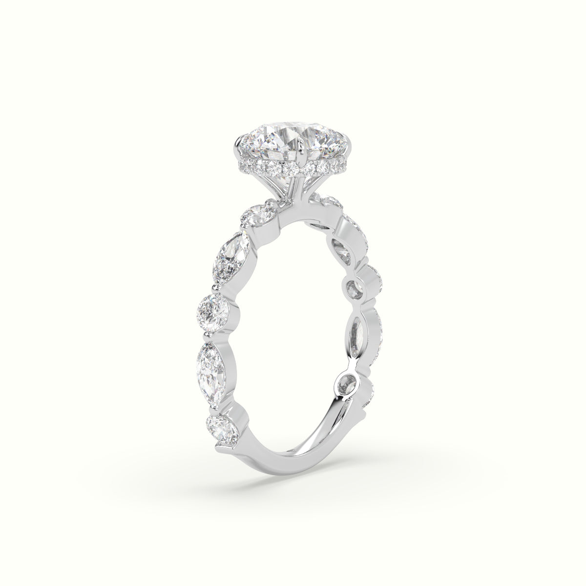 The Laura Round Cut 4 Prong Diamond Engagement Ring