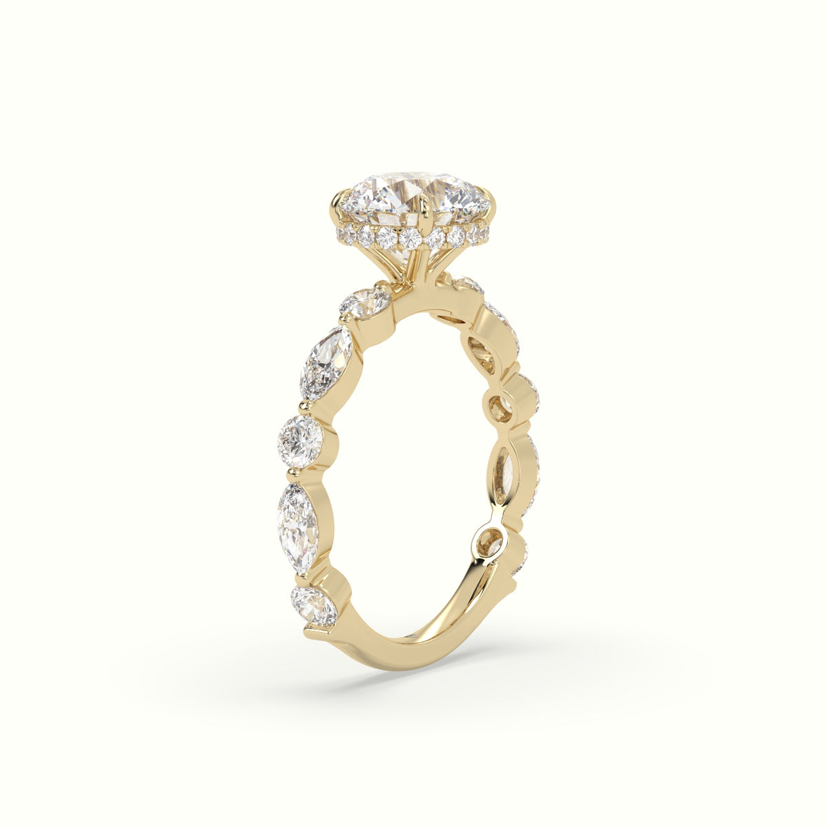 The Laura Round Cut 4 Prong Diamond Engagement Ring