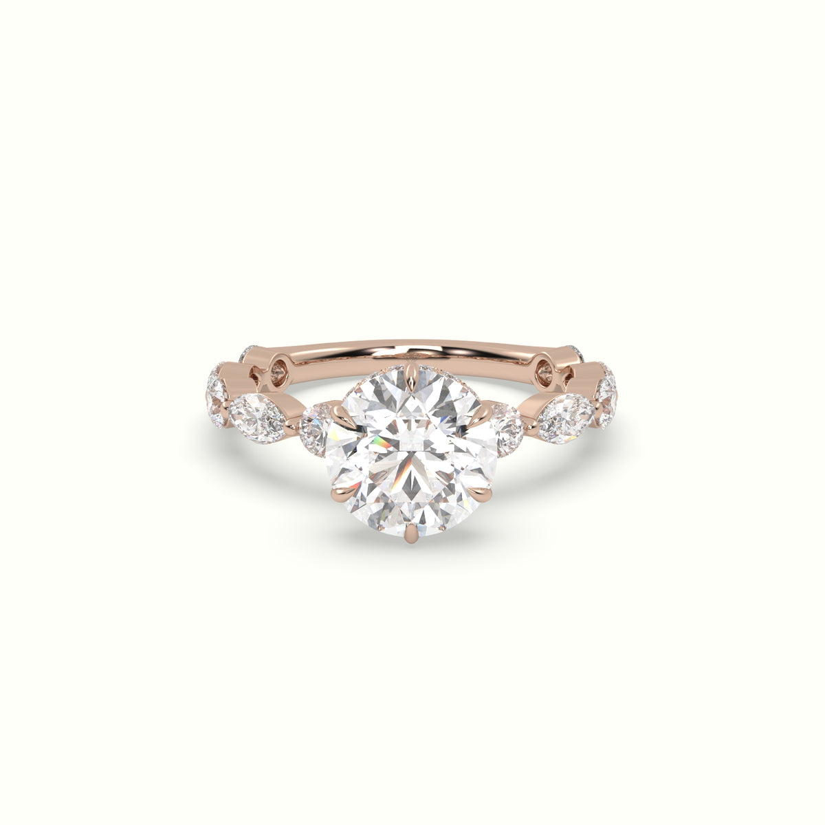 The Laura Round Cut 6 Prong Diamond Engagement Ring