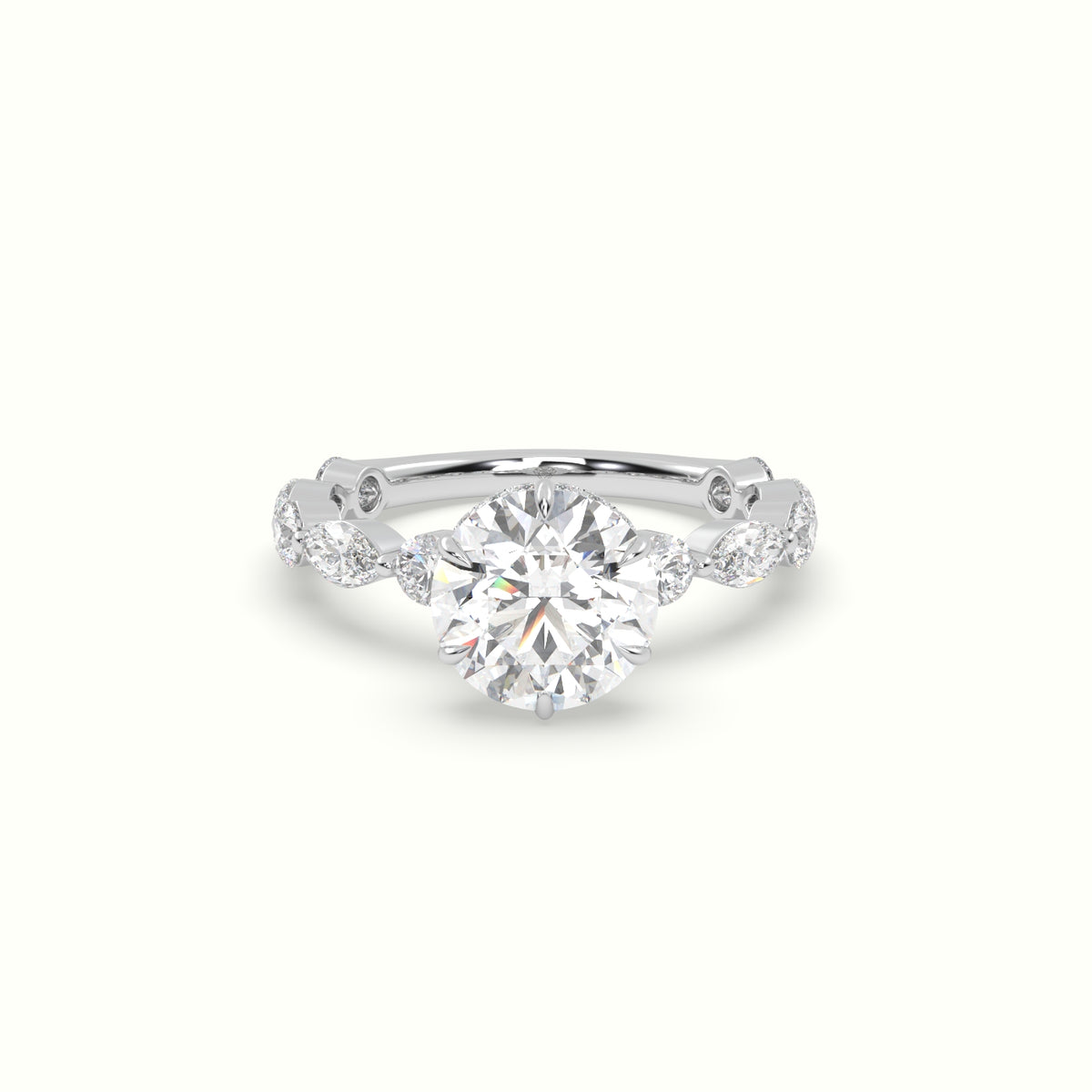 The Laura Round Cut 6 Prong Diamond Engagement Ring