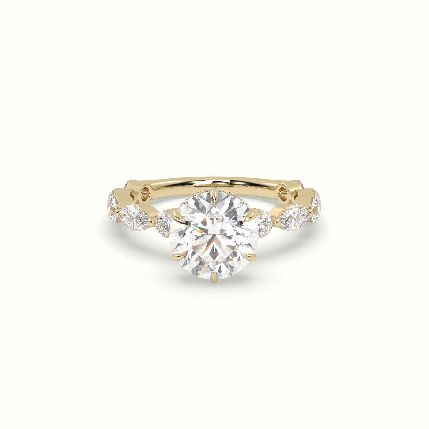 The Laura Round Cut 6 Prong Diamond Engagement Ring