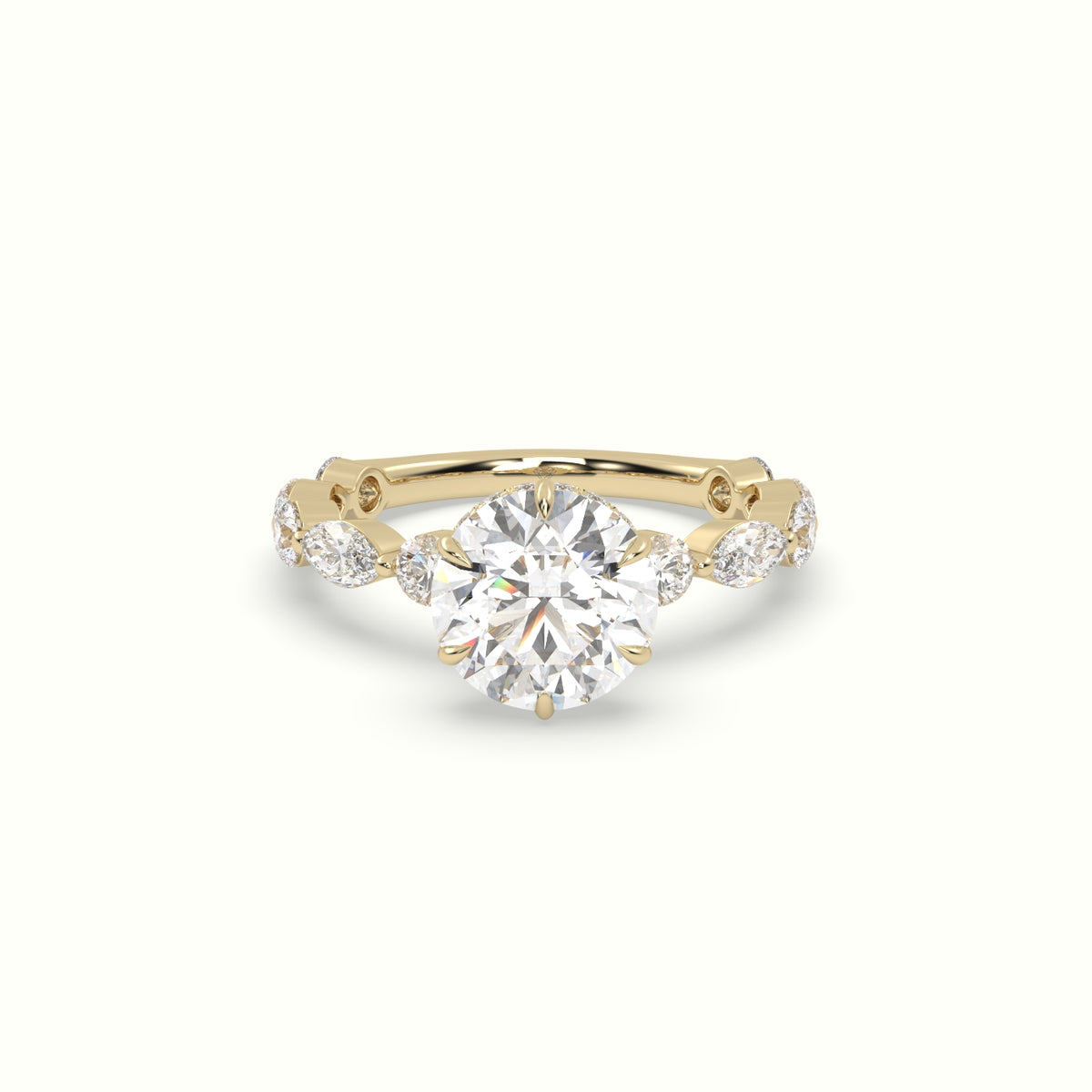 The Laura Round Cut 6 Prong Diamond Engagement Ring