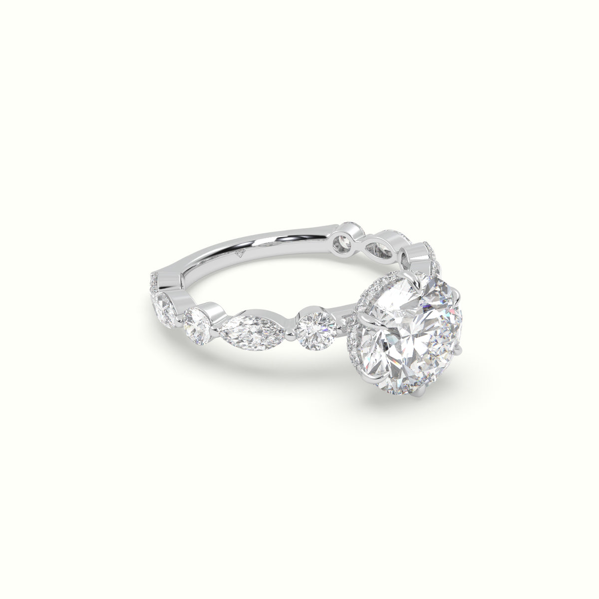 The Laura Round Cut 6 Prong Diamond Engagement Ring