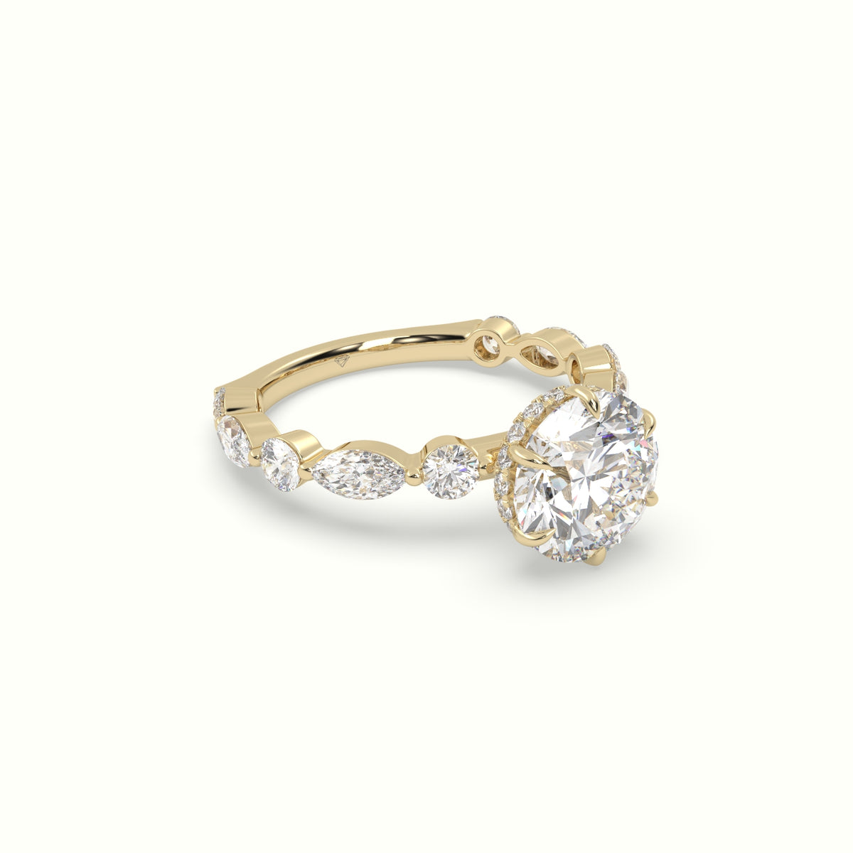 The Laura Round Cut 6 Prong Diamond Engagement Ring