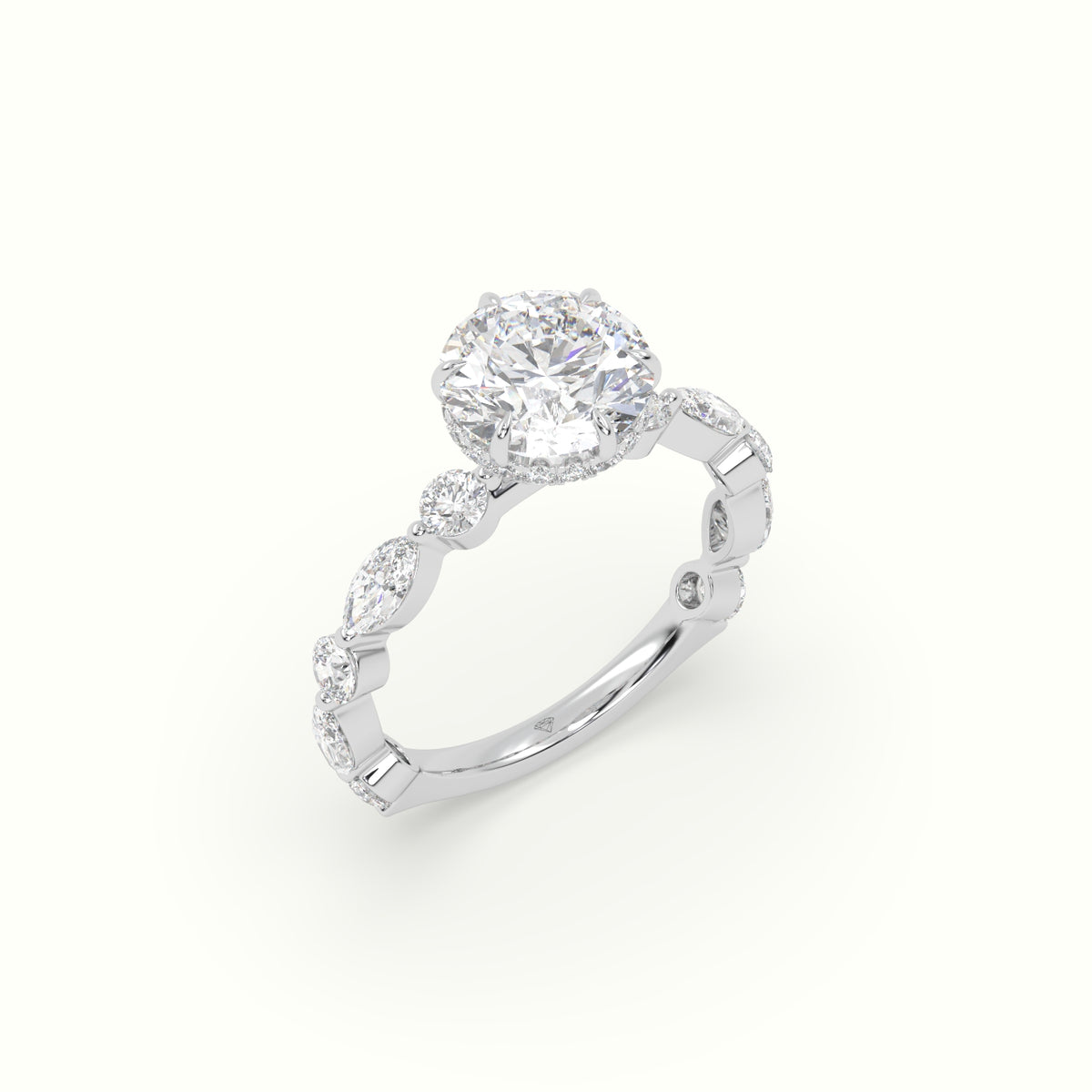 The Laura Round Cut 6 Prong Diamond Engagement Ring