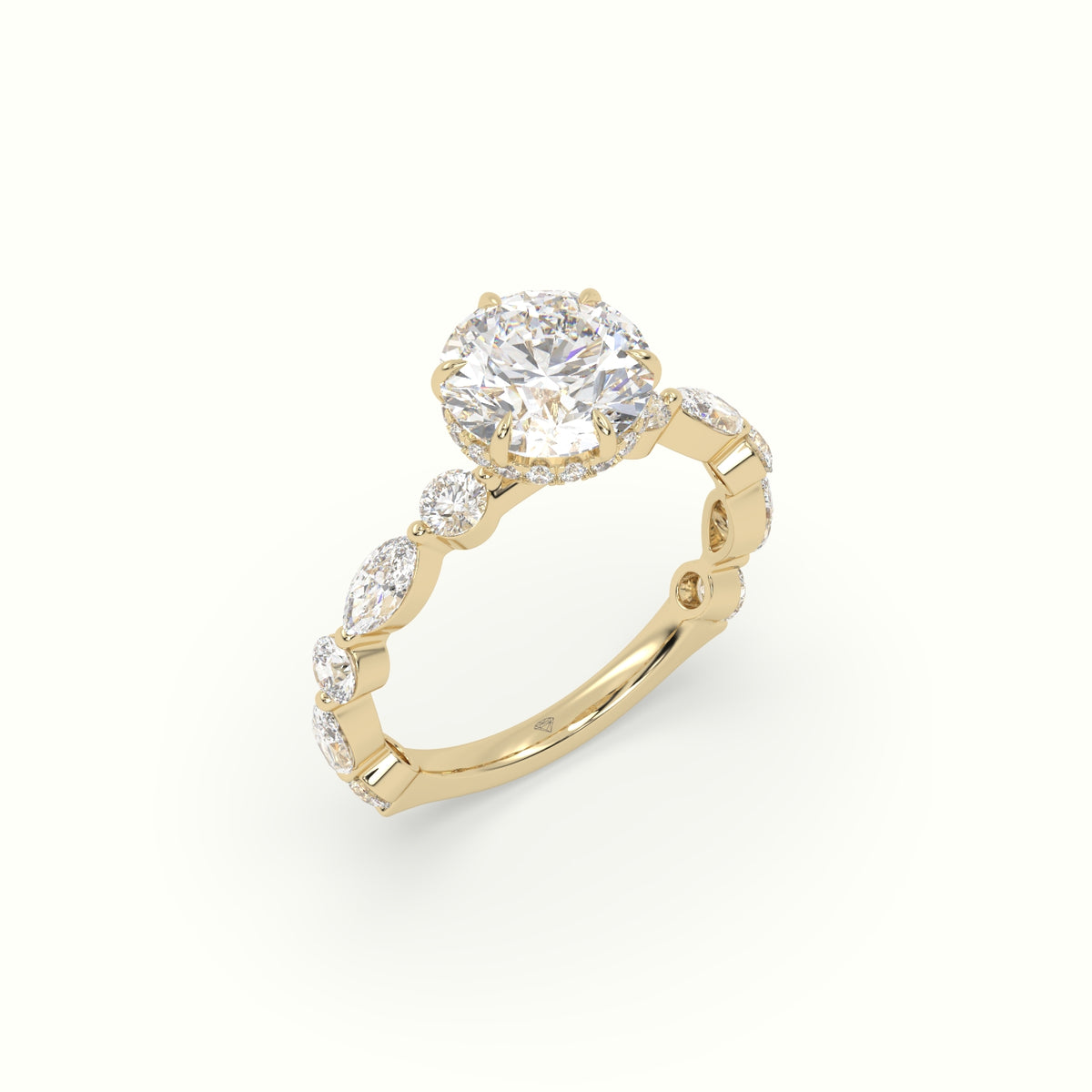 The Laura Round Cut 6 Prong Diamond Engagement Ring