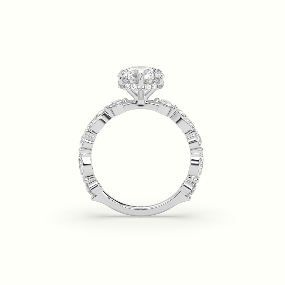 The Laura Round Cut 6 Prong Diamond Engagement Ring