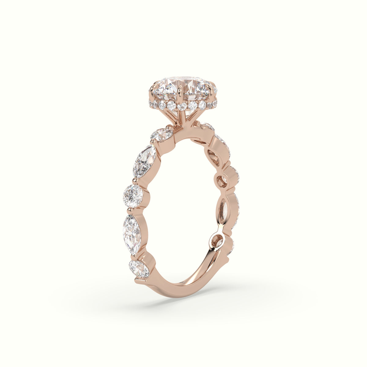 The Laura Round Cut 6 Prong Diamond Engagement Ring
