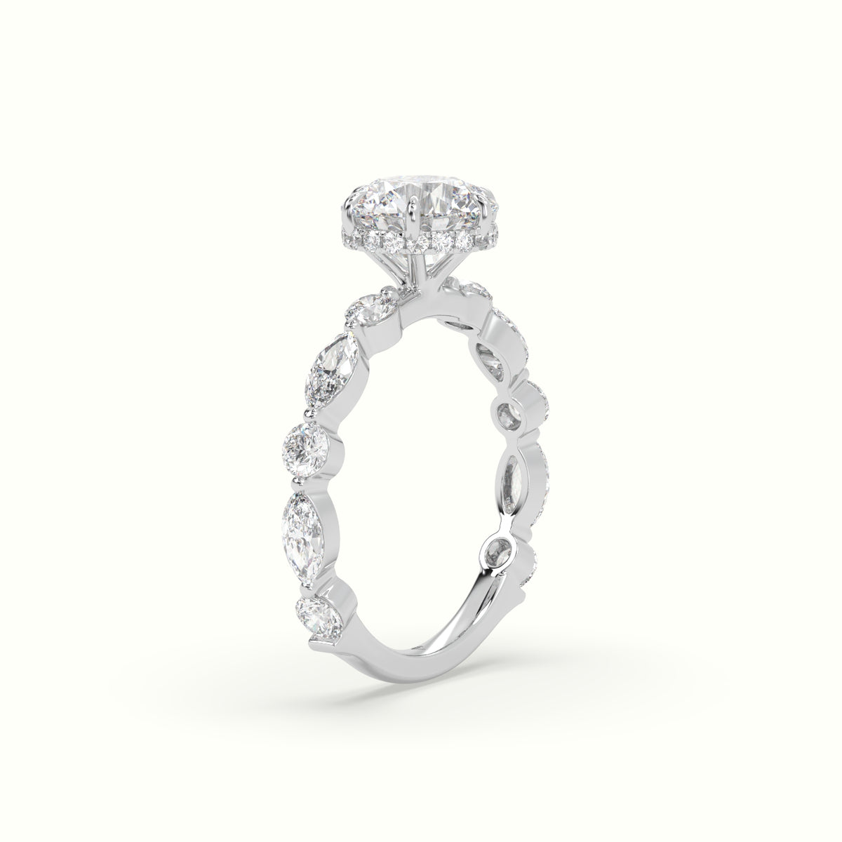 The Laura Round Cut 6 Prong Diamond Engagement Ring
