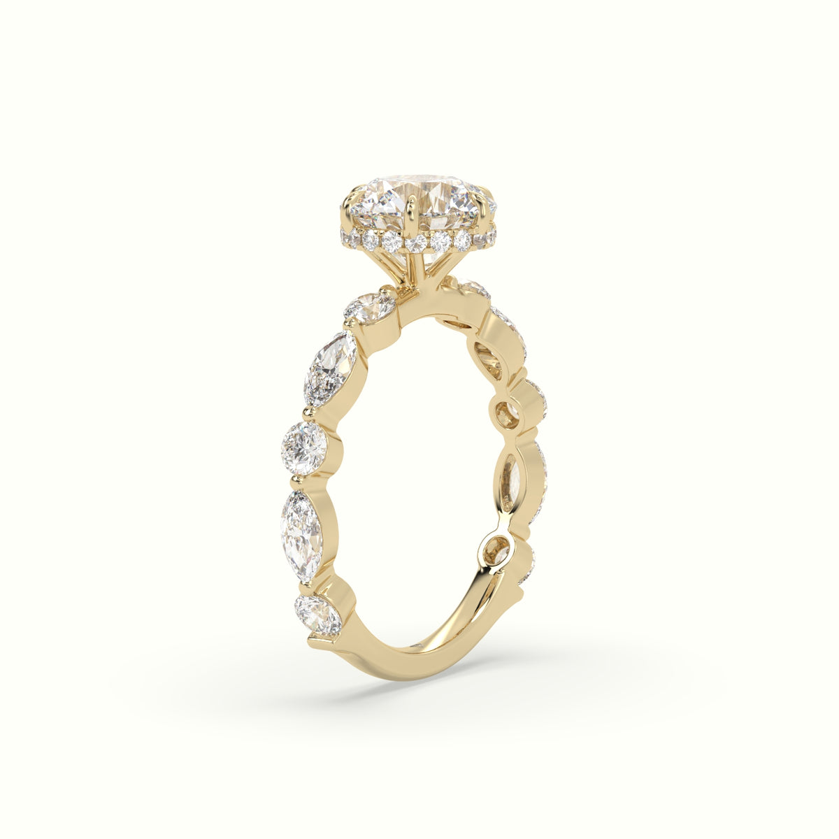 The Laura Round Cut 6 Prong Diamond Engagement Ring