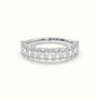 Radiant Cut Shared Prong Diamond Wedding Ring — White Gold
