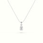 Pear Cut Solitaire Diamond Pendant — White Gold