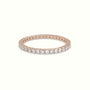 Round Diamond Eternity Wedding Ring — Rose Gold