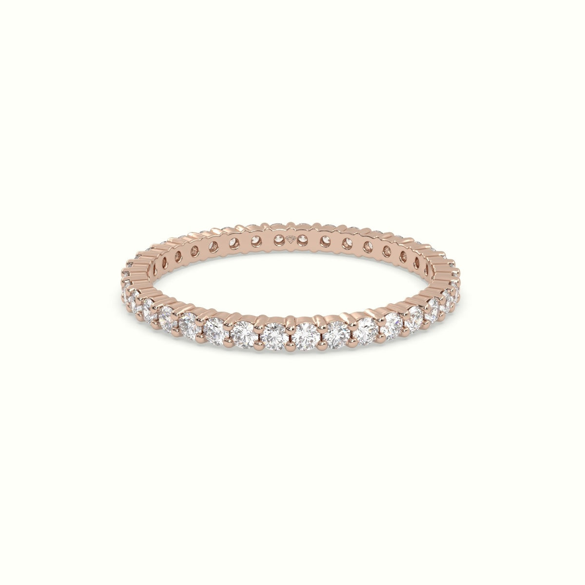 Round Diamond Eternity Wedding Ring — Rose Gold