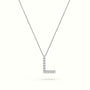 Initial "L" Diamond Necklace - 18k Gold — White Gold