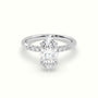 Marquise Cut Diamond Pave Engagement Ring — White Gold