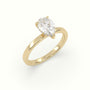 Pear Cut Hidden Halo Engagement Ring — Yellow Gold