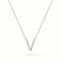 Initial "V" Diamond Necklace - 18k Gold — Yellow Gold