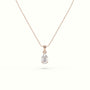 Pear Cut Solitaire Diamond Pendant — Rose Gold