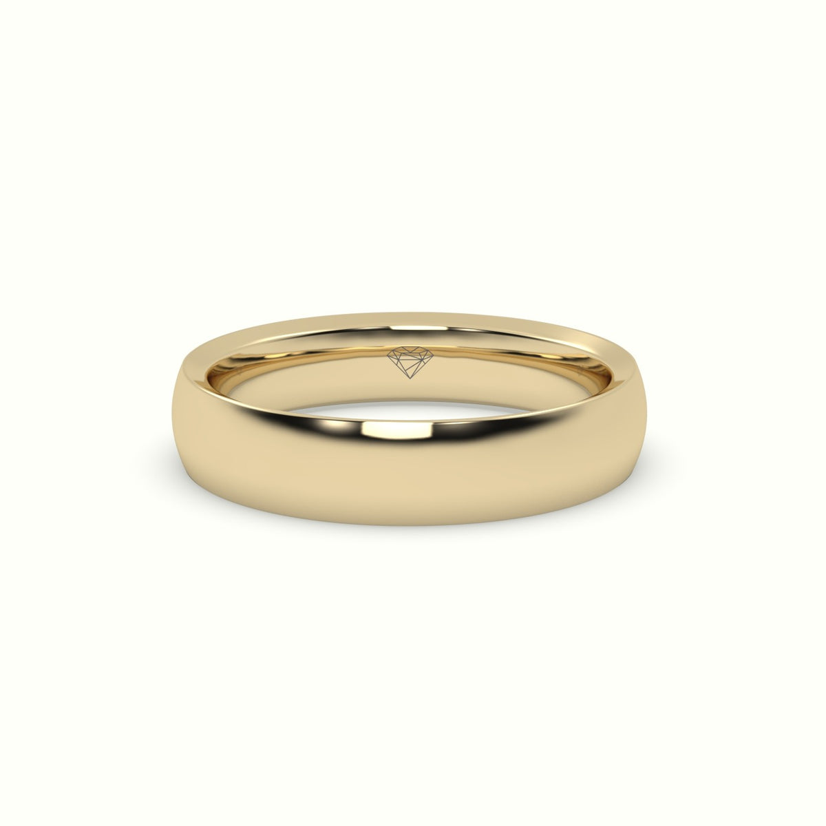 Concave Women'S Wedding Rings — Yellow Gold