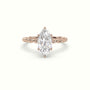 Marquise Cut Diamond Solitaire Engagement Ring — Rose Gold