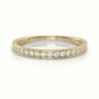 Round Cut Diamond Channel Setting Half Eternity Wedding Band — Yellow Gold