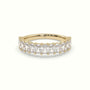 Radiant Cut Shared Prong Diamond Wedding Ring — Yellow Gold