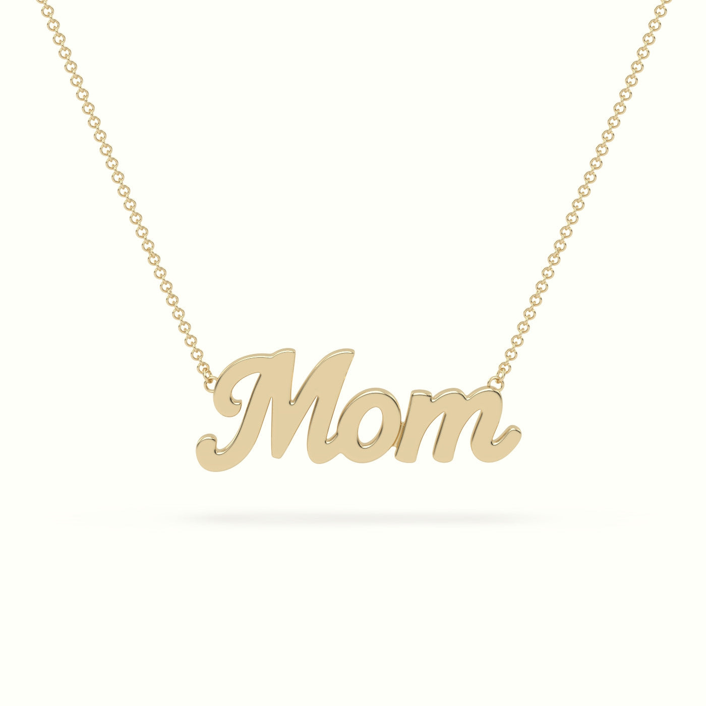 Mom Necklace — Yellow Gold