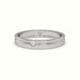 Single Stone Diamond Wedding Band — White Gold