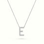 Initial "E" Diamond Necklace - 18k Gold — White Gold