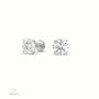 4 Prong Round Lab-Grown Diamond Stud Earrings - Free Setting 18K White Gold