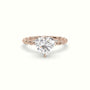 Heart Cut Diamond Solitaire Engagement Ring — Rose Gold