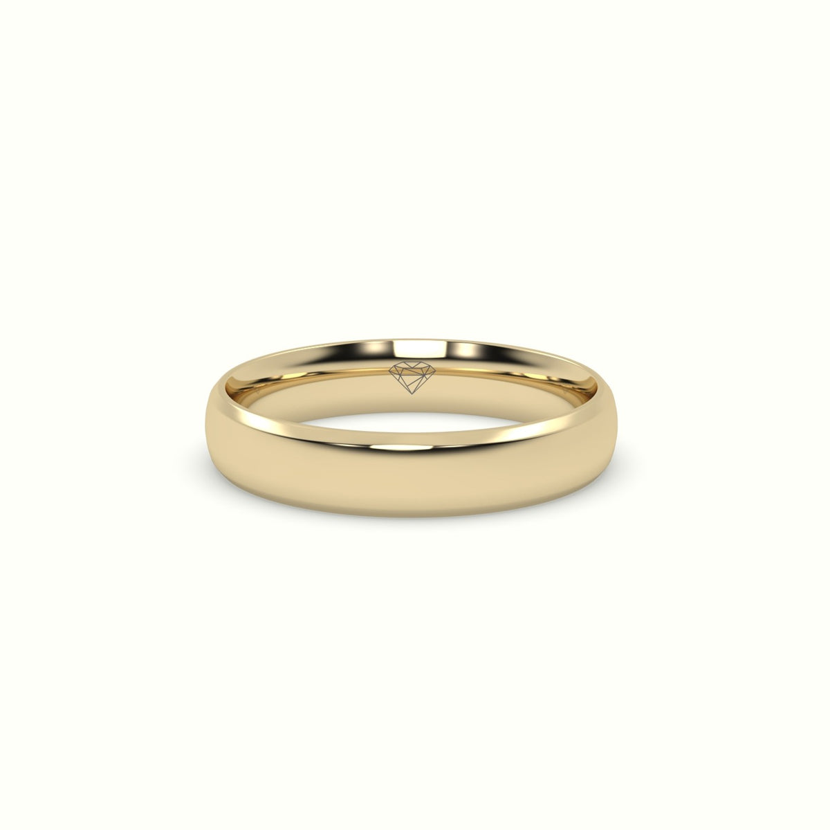 Modern Court Wedding Band — Yellow Gold
