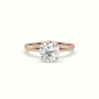Round Solitaire Engagement Ring — Rose Gold