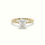 Radiant Cut Diamond Solitaire Engagement Ring — Yellow Gold