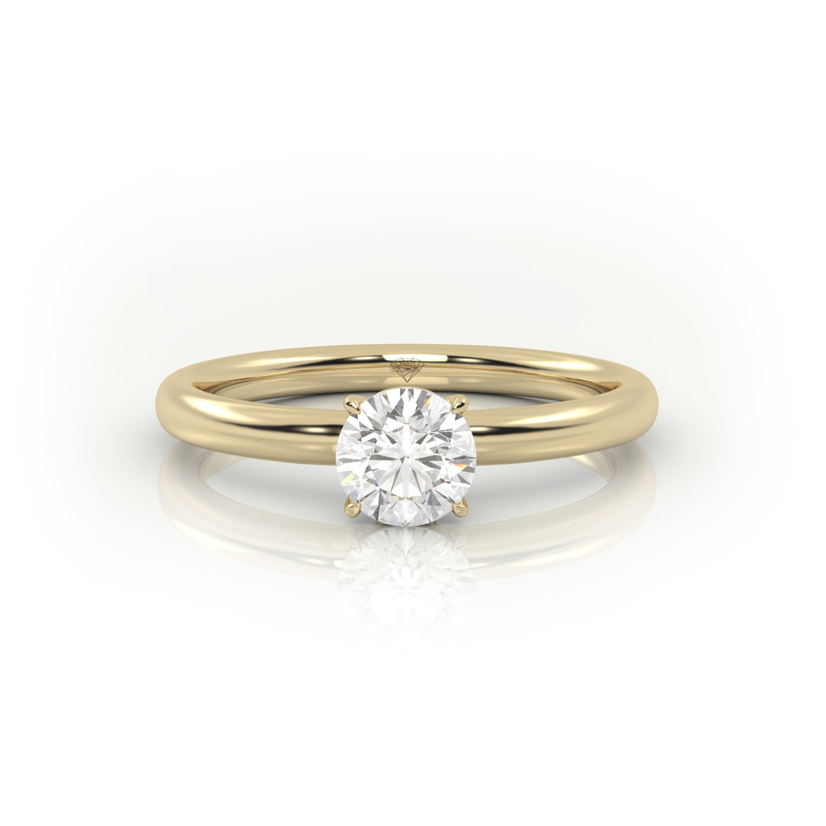 Exquisite Solitaire Diamond Engagement Ring — Yellow Gold