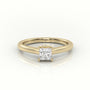 Princess Cut Diamond Solitaire Engagement Ring — Yellow Gold