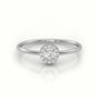 Round Cut Diamond 4 Prongs Halo Setting Ring — White Gold