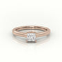 Princess Cut Diamond Solitaire Engagement Ring — Rose Gold