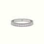 Princess Cut Diamond Cluster Milgrain Edge Wedding Band — White Gold