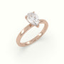 Pear Cut Hidden Halo Engagement Ring — Rose Gold